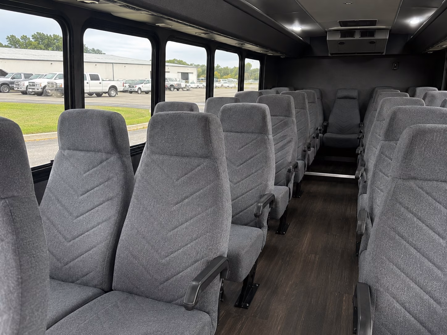 huntsville 18 passenger minibus inside