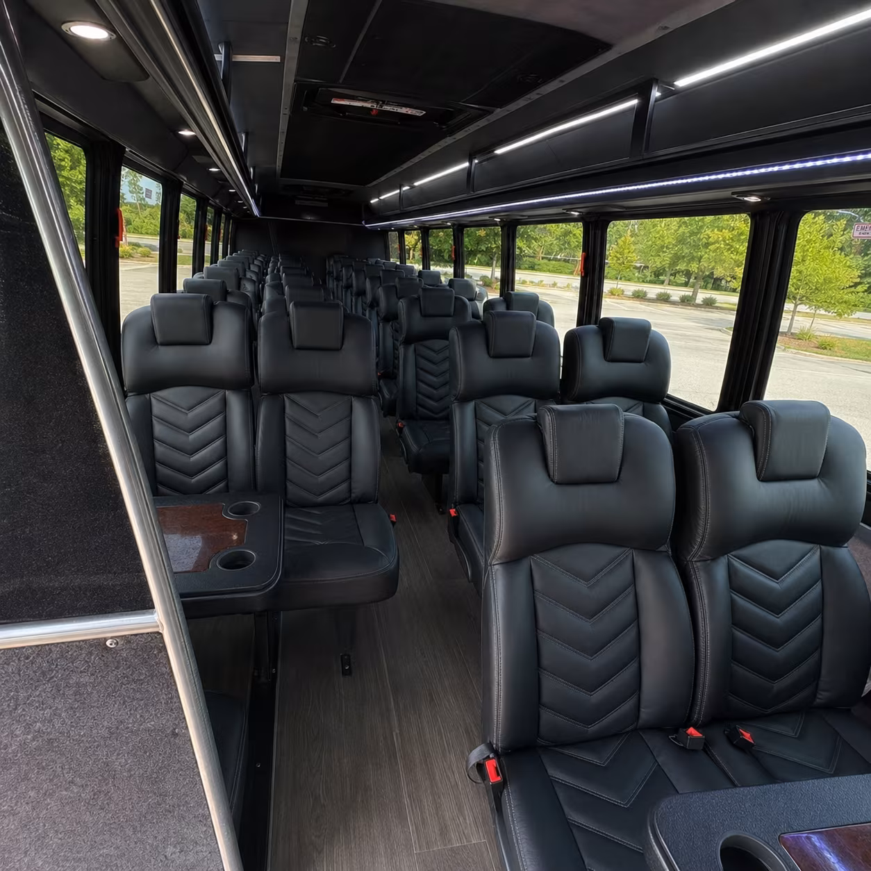 huntsville 28 passenger minibus interior
