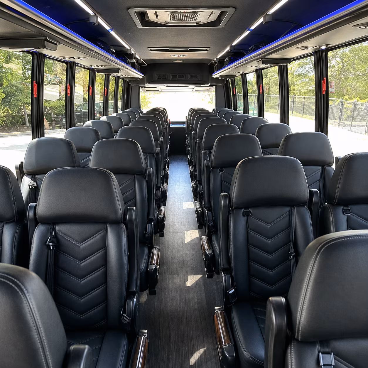 huntsville 30 passenger minibus inside