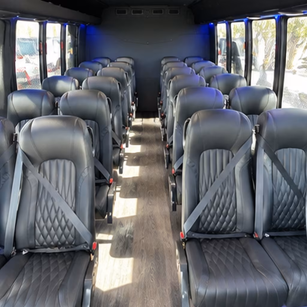 huntsville 30 passenger minibus interior