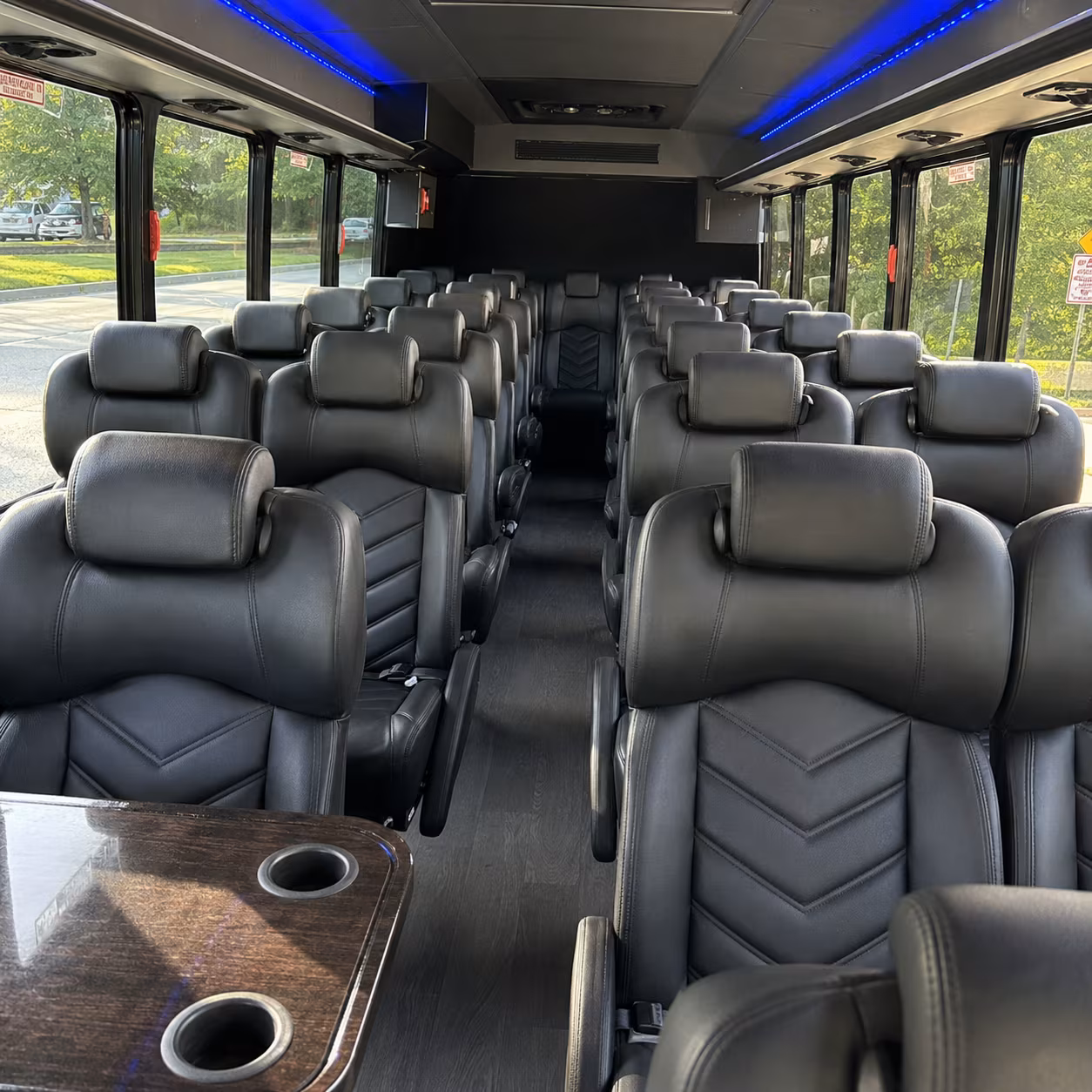 huntsville 35 passenger minibus inside