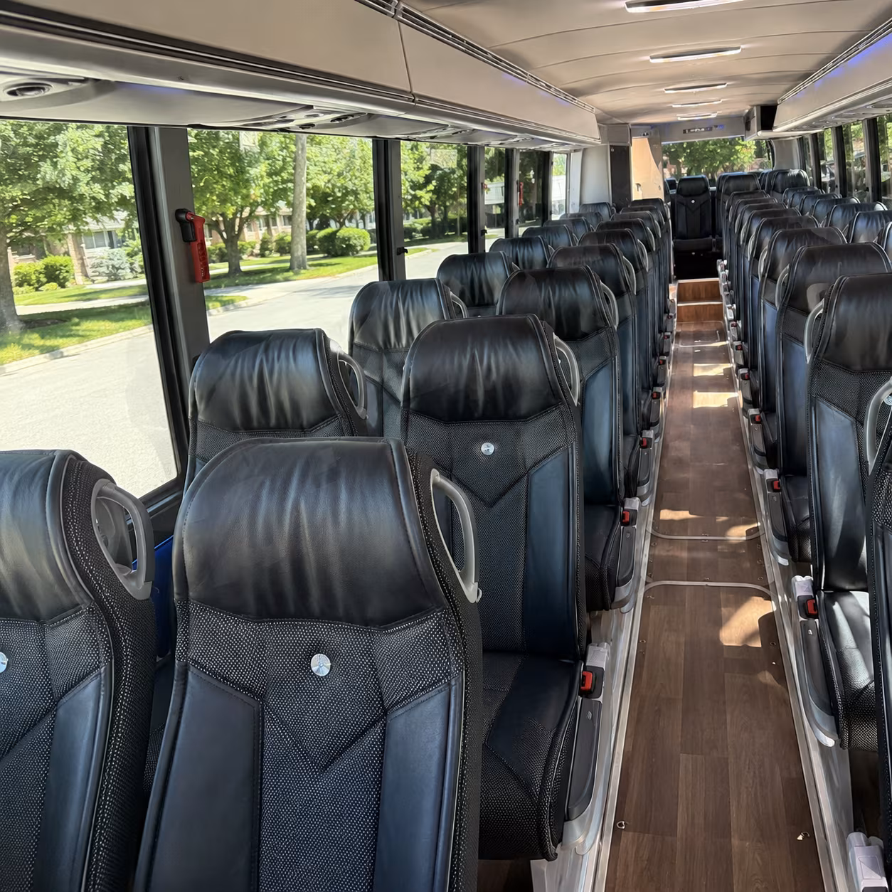 huntsville 40 passenger charter bus inside