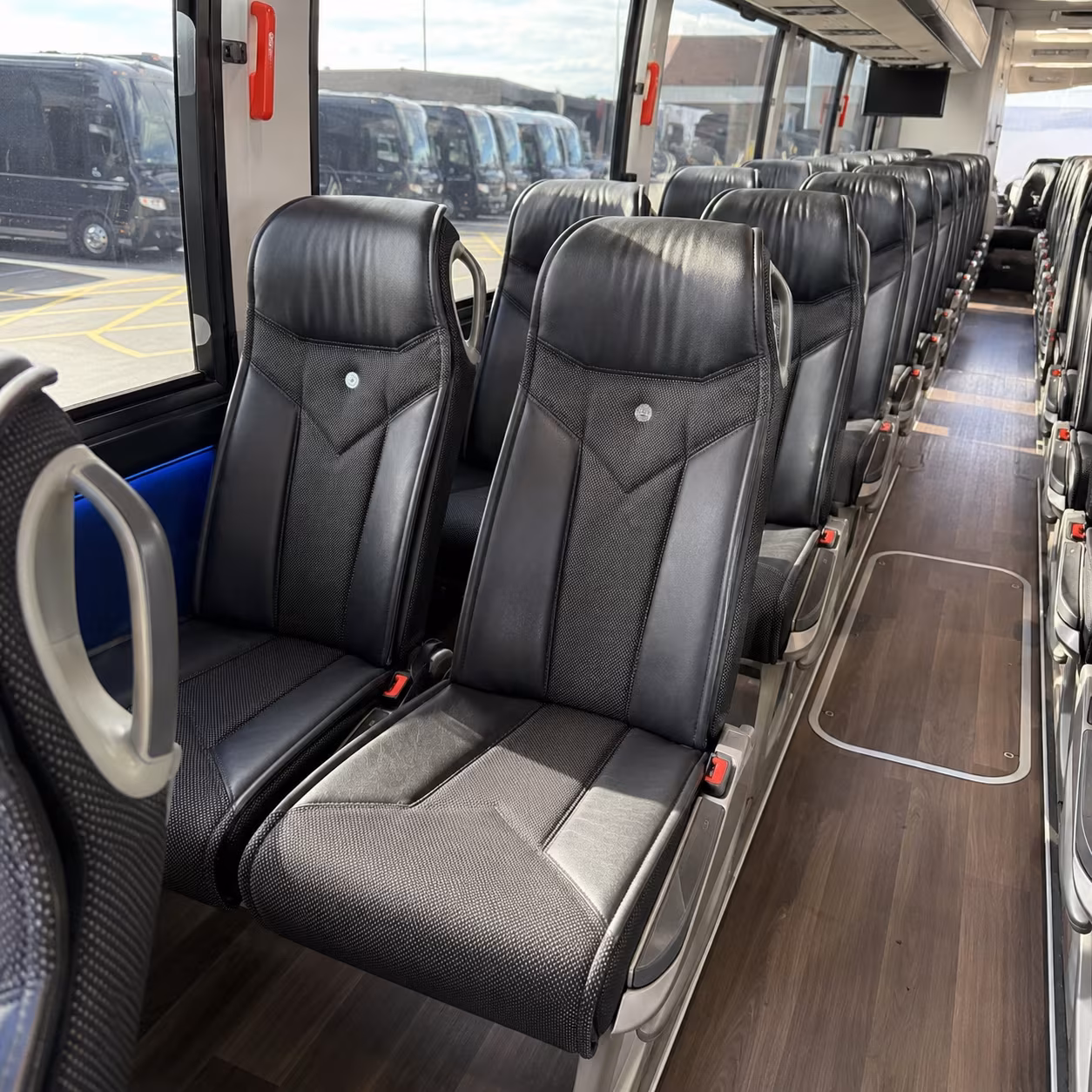 huntsville 40 passenger charter bus interior
