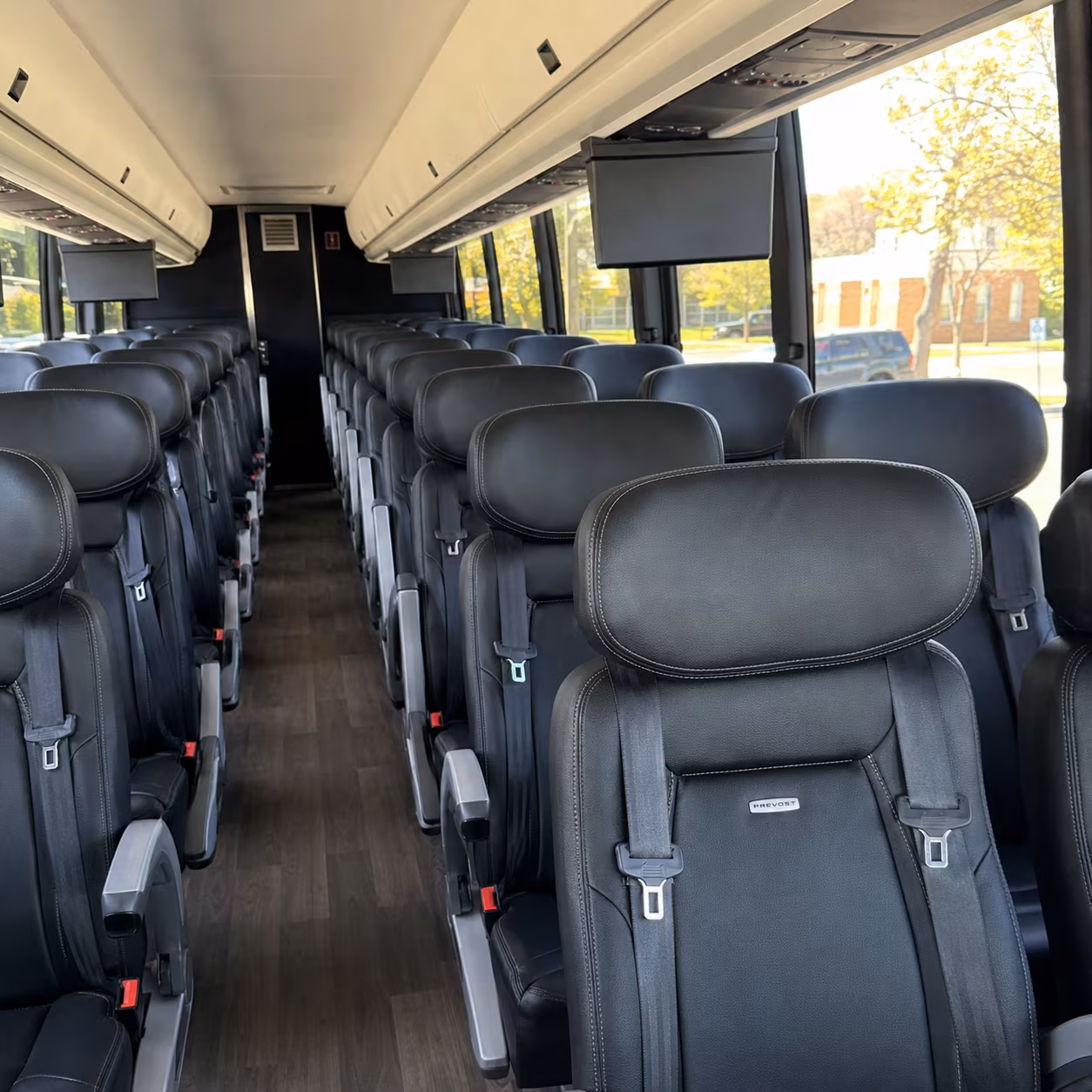 huntsville 45 passenger charter bus inside