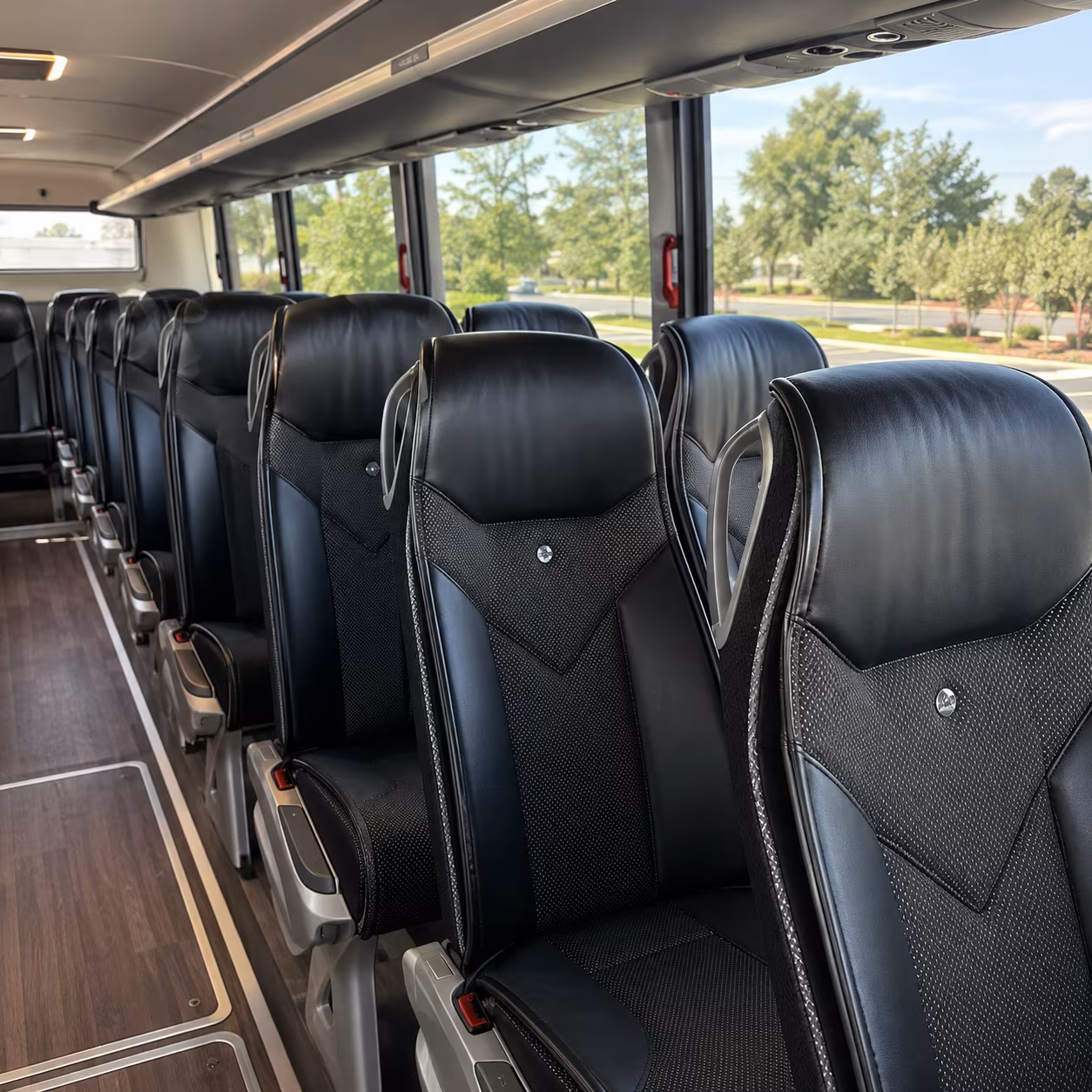 huntsville 45 passenger charter bus interior