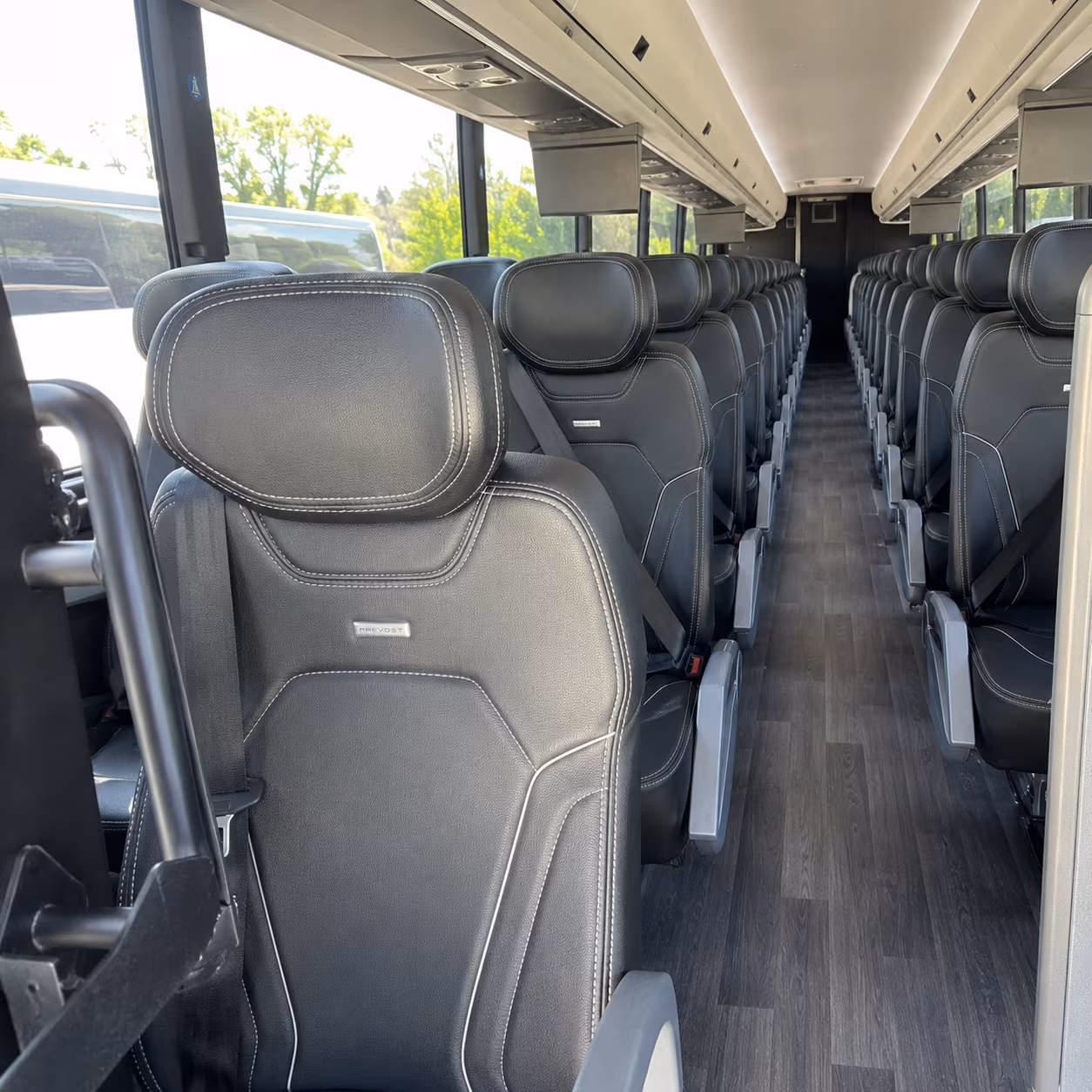 huntsville 47 passenger charter bus interior