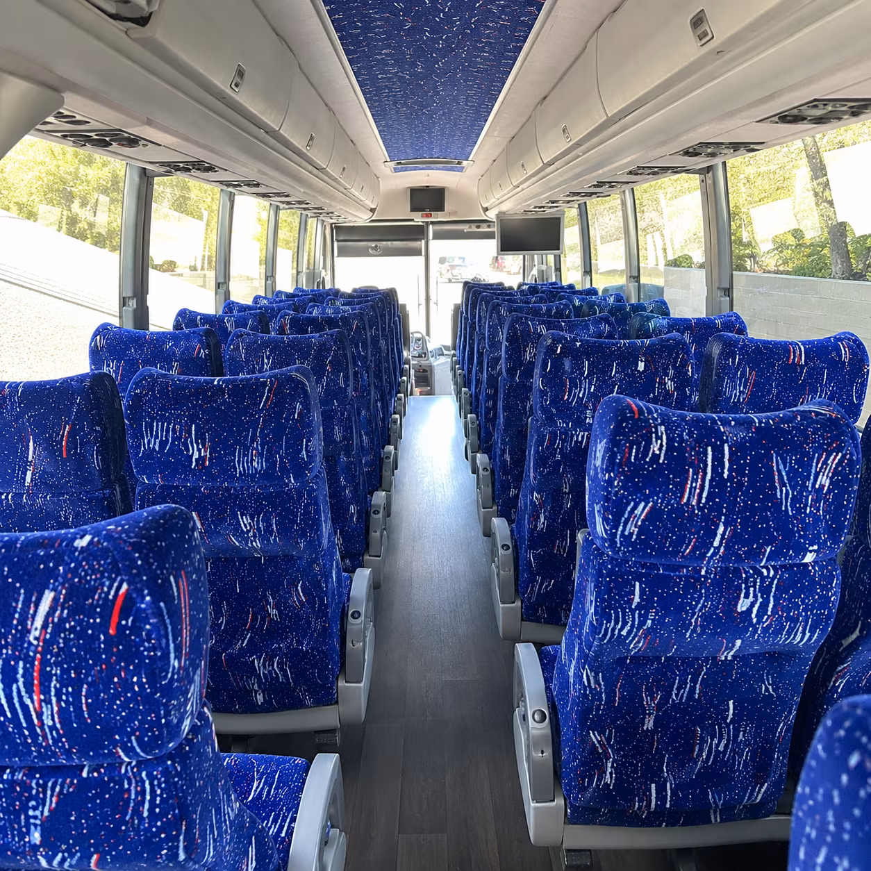 huntsville 50 passenger charter bus interior